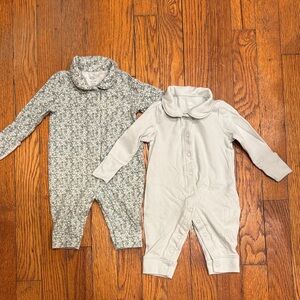 Floral and Solid Kids Bodysuit Set